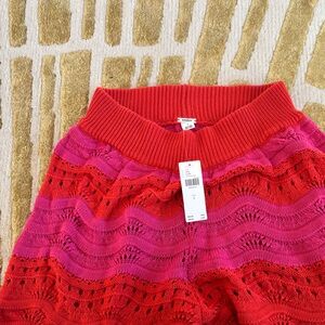 Anthropologie Red and Pink Shorts Sz S NWT